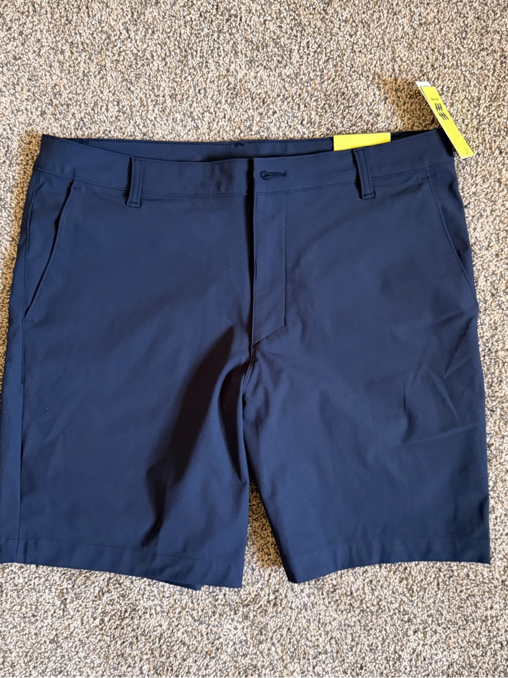 all in motion Men's Navy Flat Front Stretch Shorts